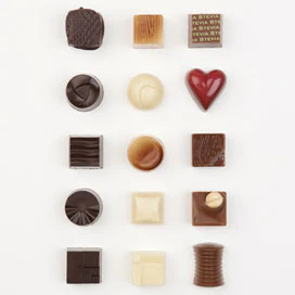 De 15 verschillende smaken stevia-bonbons. Foto Spaargaren