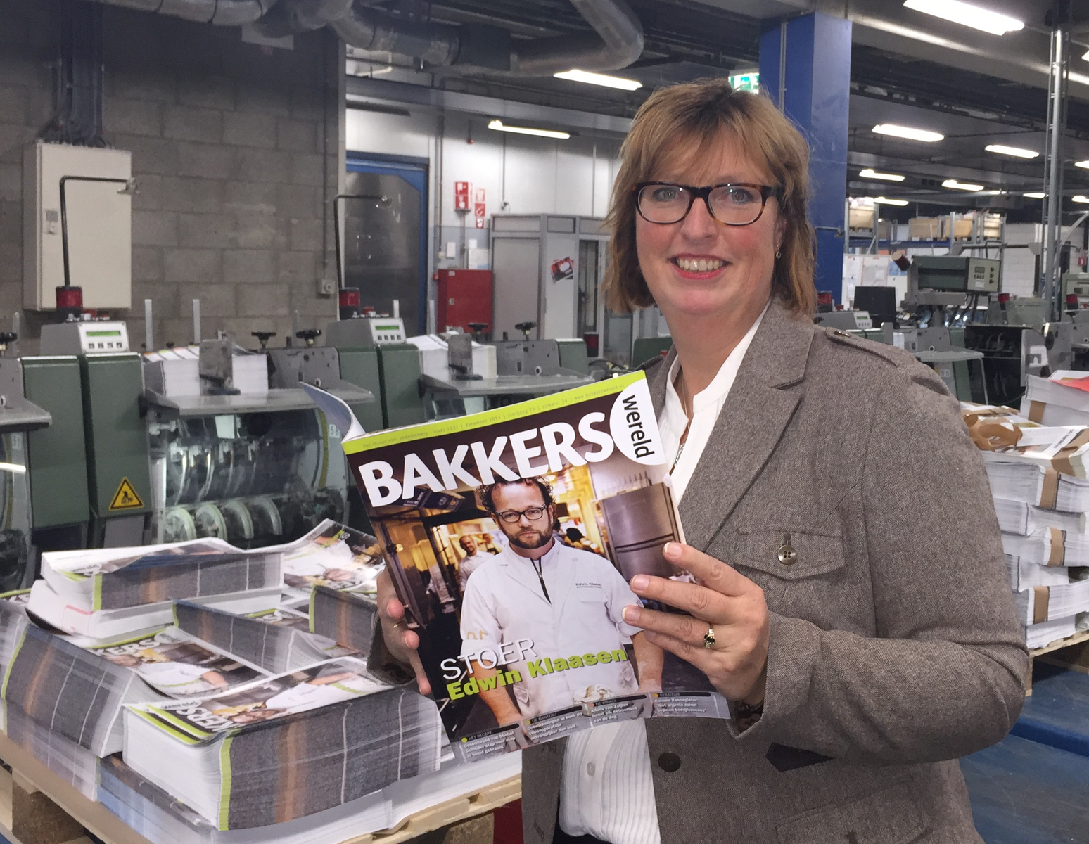 Gepaste trots bij hoofdredacteur Marijke Buijs. Vernieuwd blad, nieuw elan. En nog beter toegespitst op wat bakkers willen.