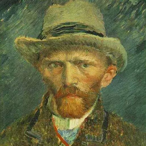 Vincent van Gogh op een zelfportret uit 1887.