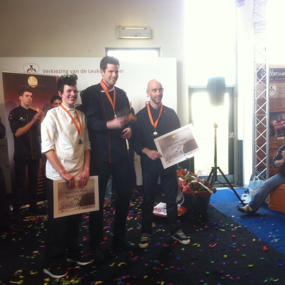 Robin Hoedjes, winnaar van de Dutch Pastry Award 2015. Foto: NPT