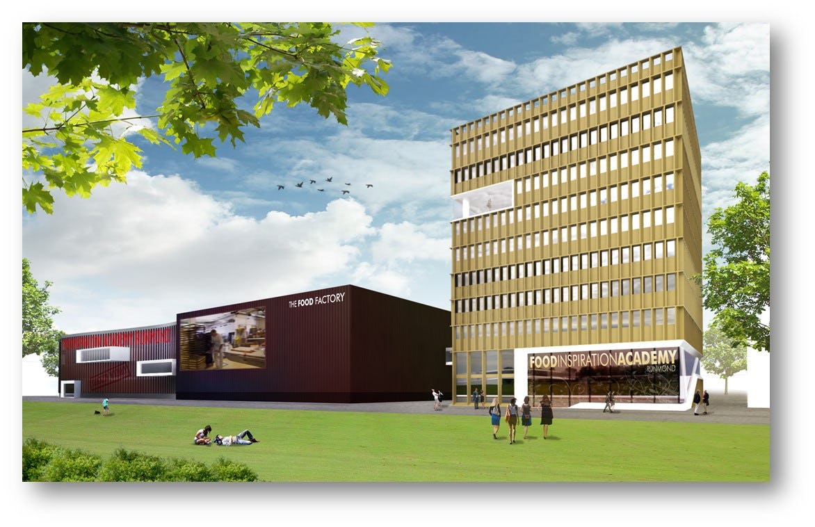 Een schets van de opzet van de FIA, in het pand van Royal Steensma in Vlaardingen.
Illustratie: Gemeente Vlaardingen