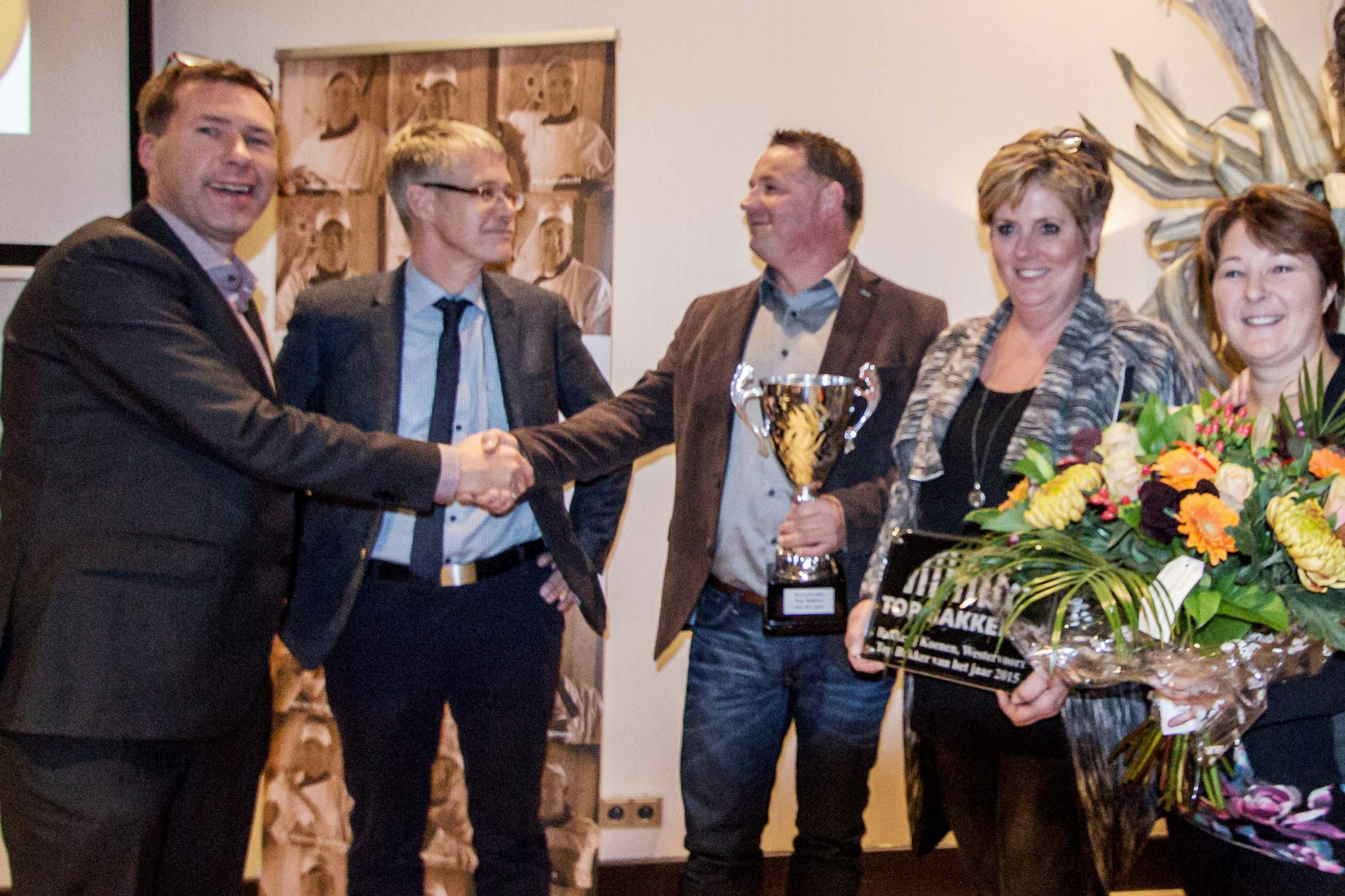 Wim Doedens, Nico Colenbrander, Paul Koenen, Nicolette Koenen en Mirjam Koenen (v.l.n.r.). Foto: Top Bakkers