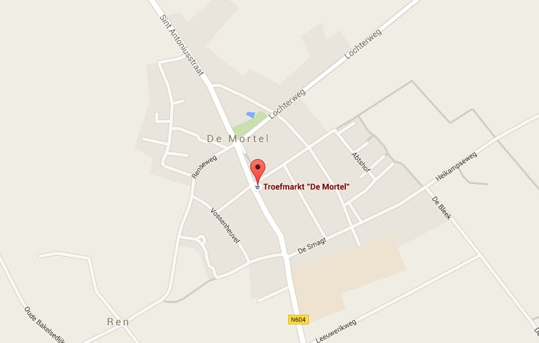 Locatie van ONS de Mortel. Afbeelding: Google Maps