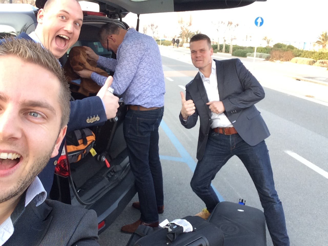 Het Bakeplus-team dat de Sigep 2016 in het Italiaanse Rimini bezoekt, met links vooraan Jules Peeters. Foto: Jules Peeters