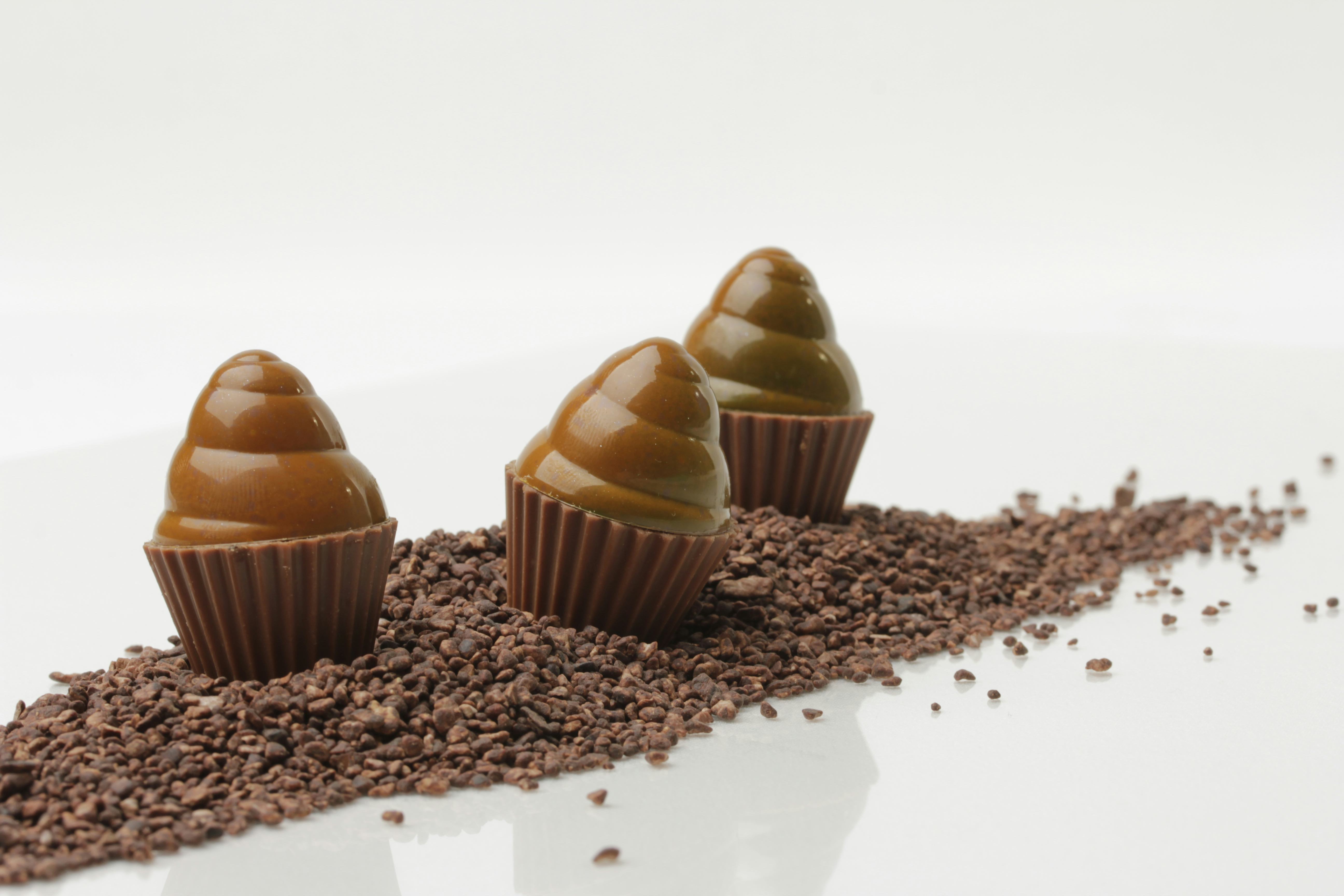 Kersen-pistache chocolate-cup. 
Foto's: Hoedjes