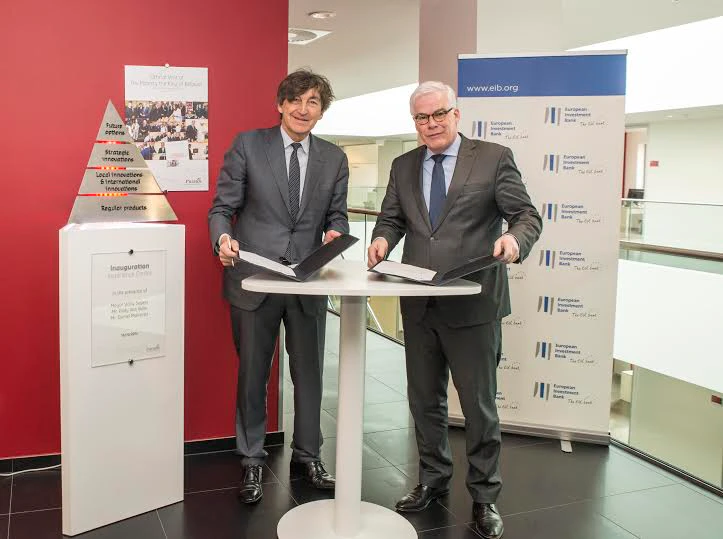 Daniel Malcorps, CEO Puratos en Pim van Ballekom, Vice-President Finance EIB