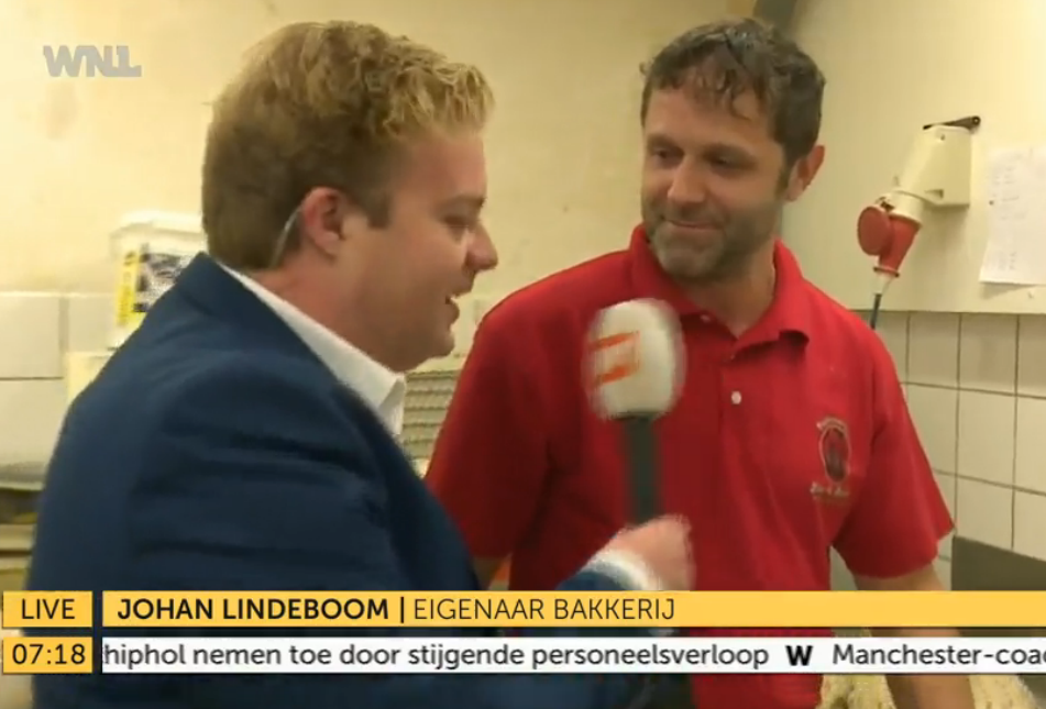 Screenshot van de WNL-uitzending.