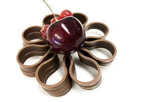 Chocolade decoratie gemaakt met 3D Food Printer. Foto: Beko