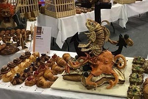 Een gedeelte van de showtafel van het BoulangerieTeam op de Mondial du Pain. Foto: Bakkersleague