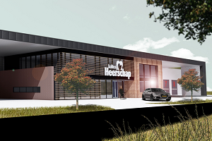 Artist Impression van het nieuwe pand van Bakkerij Heerschap.