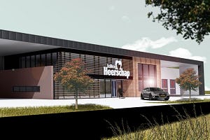 Artist Impression van het nieuwe pand van Bakkerij Heerschap.