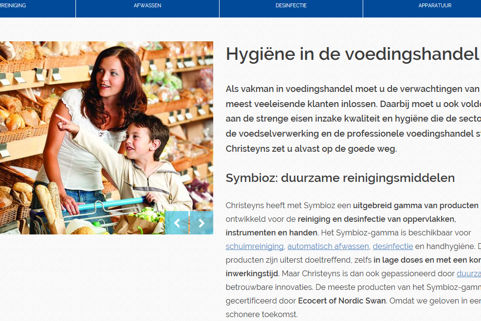 Het bedrijf is in diverse voedselsectoren deskundig.