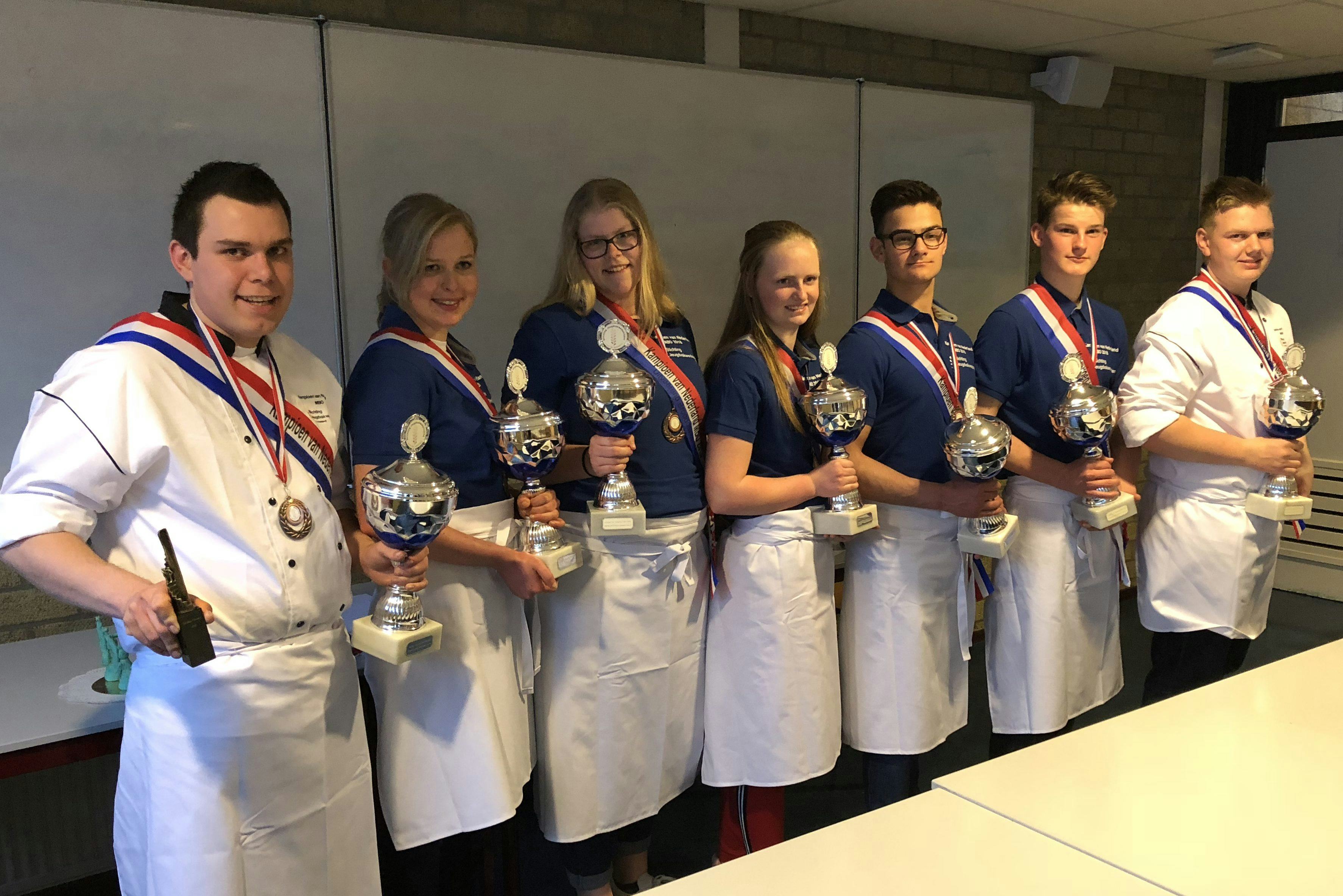 De trotse winnaars van 2018. .
Foto: Stichting Jeugdvakwedstrijden