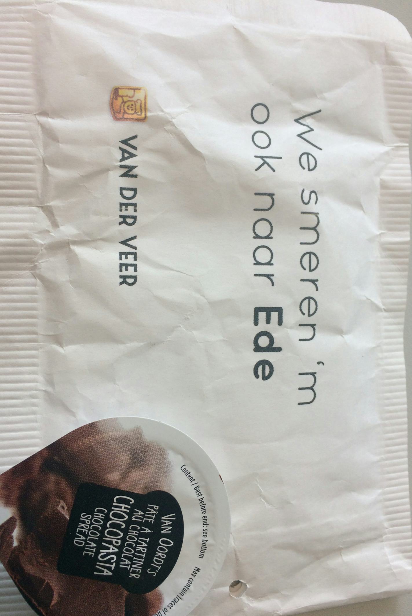 Vaste relaties en klanten kregen deze enveloppe in de bus.