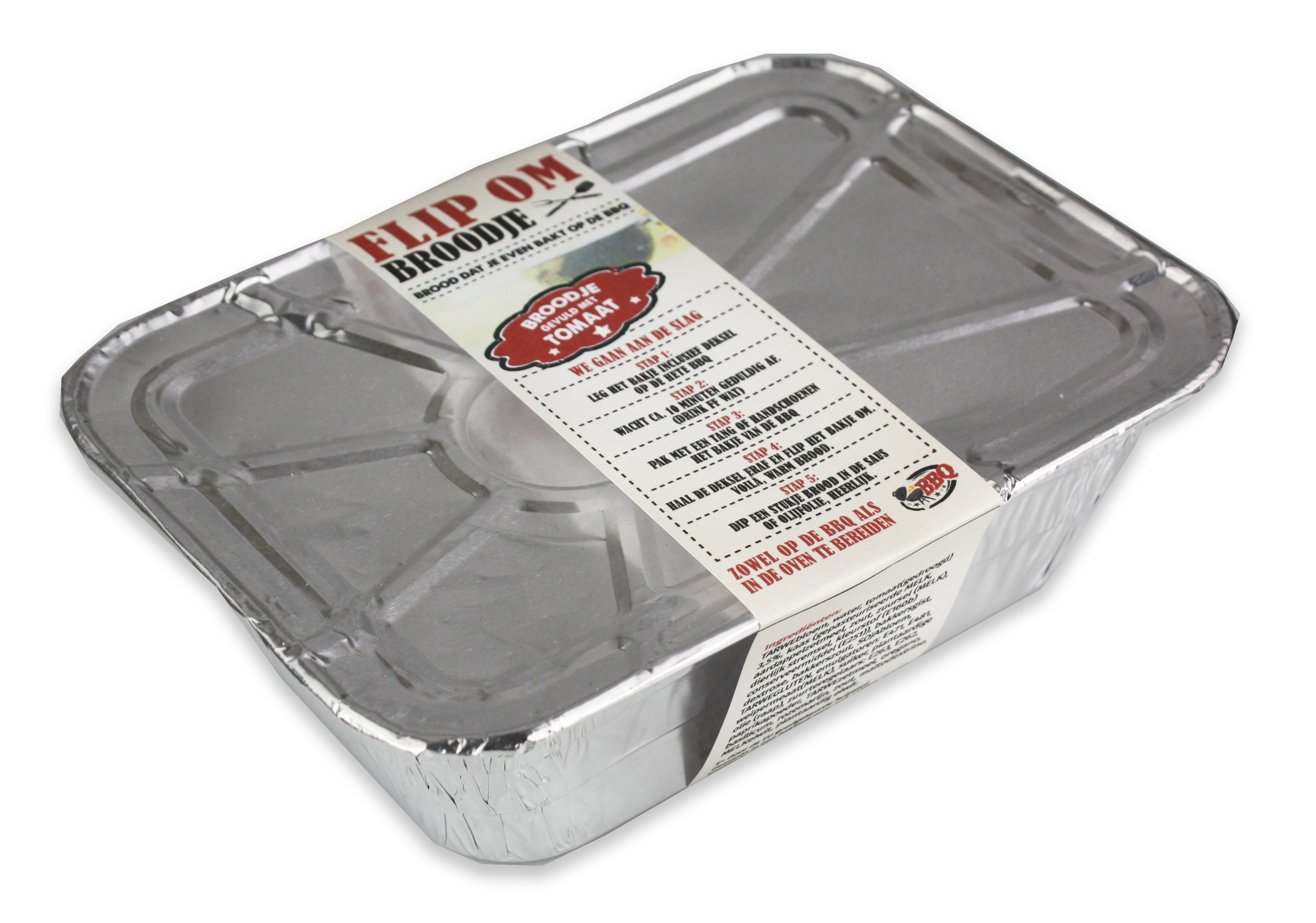 Het alubakje is een mini-oven.

Foto's: Fuite