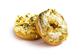 De gouden donuts van Dunkin' Donuts. Foto: Dunkin' Donuts