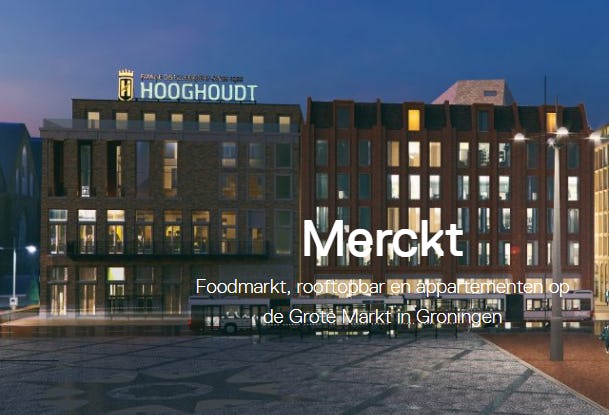 De binnenstad van Groningen krijgt een nieuwe look. De vershal aan de Grote Markt is in aanbouw.
Beeld: MWPO