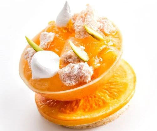 Geïnspireerd door de All-Time-Favorite Naranja Flan met Dobla’s nieuwe chocoladesinaasappelkopje en -dekseltje. Foto: Dobla