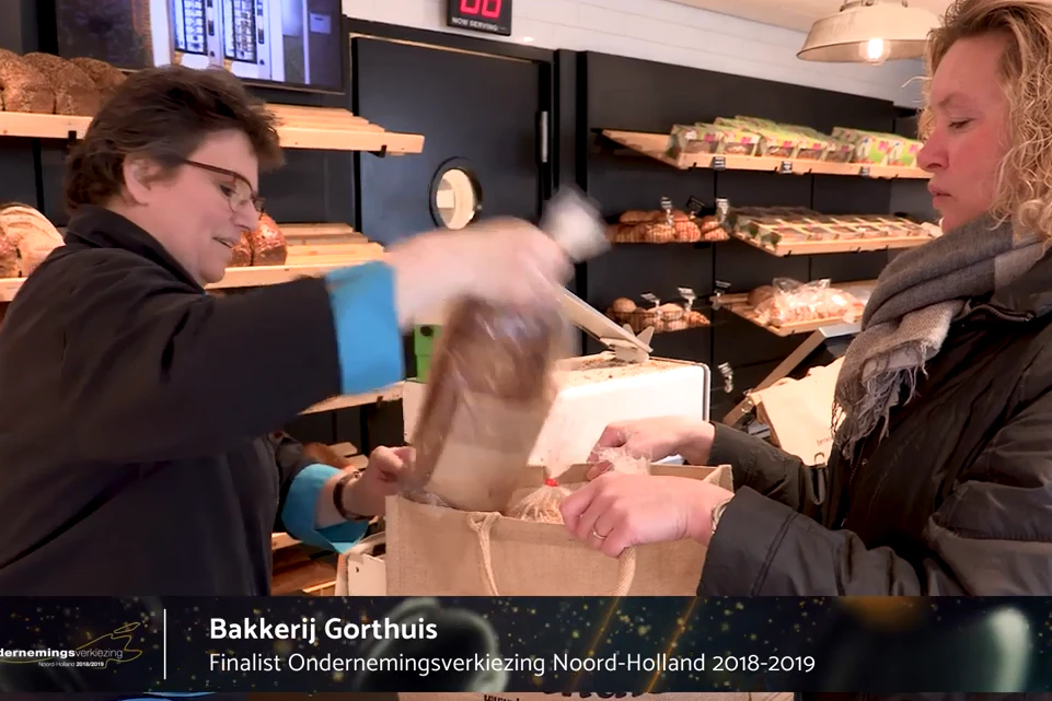 Bakkerij Gorthuis heeft ook een promotiefilmpje op facebook staan.
Foto: still fb