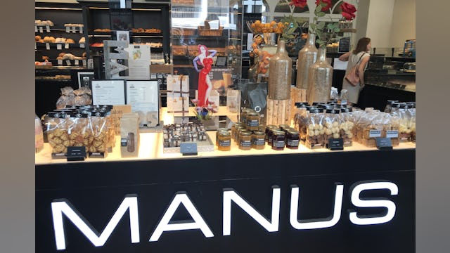 Een impressie van de winkel van Patisserie Manus in Brasschaat.