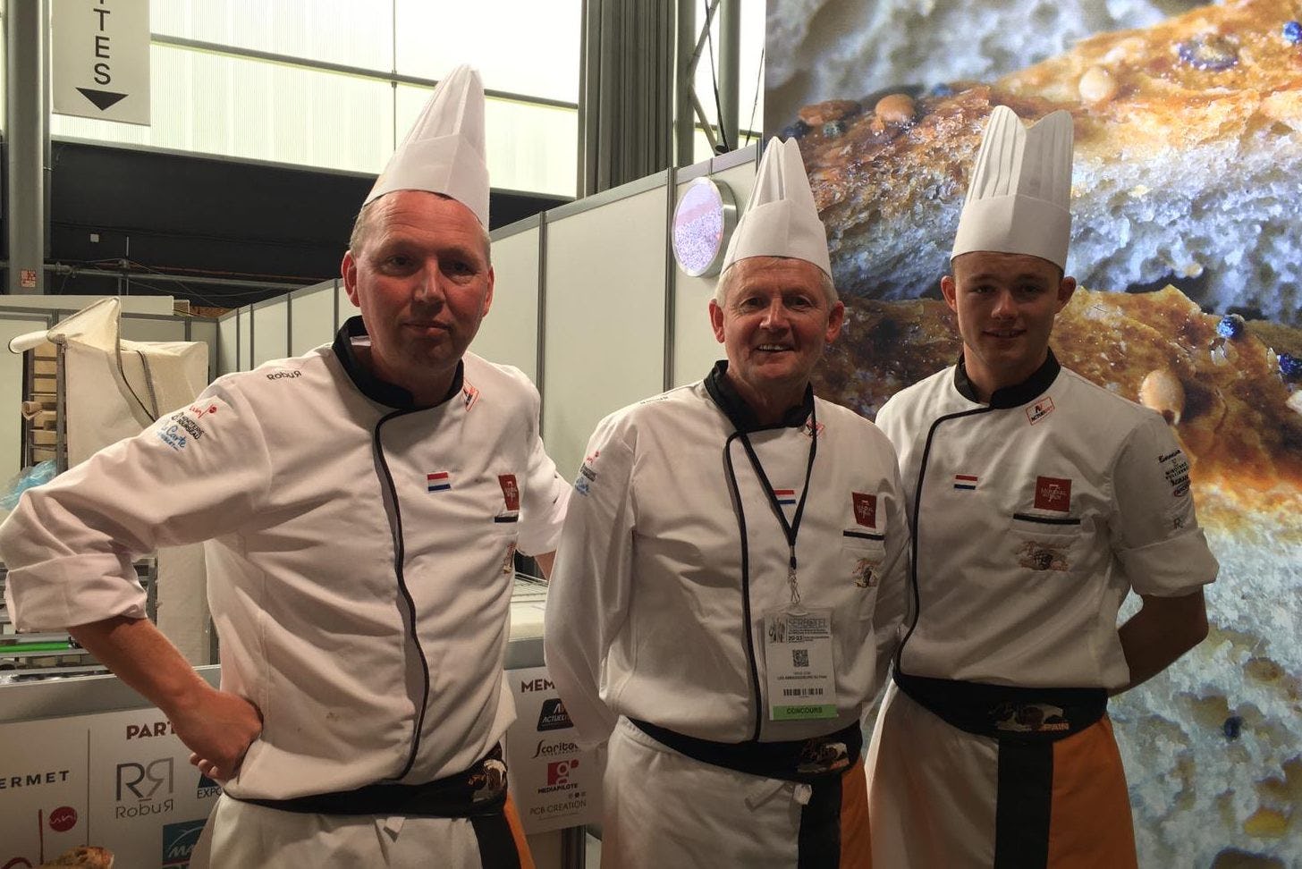 Het BT-team voor Mondial du Pain 2019: Wietse Schiere, coach Hans Som en Roy Schepers.
Foto's: Tim Boers