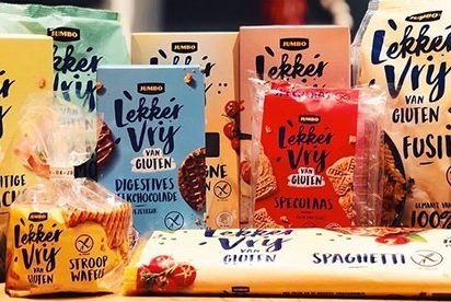 De glutenvrije lijn is ontwikkeld in samenwerking met de Nederlandse Coeliakie Vereniging. 
Foto: Jumbo 