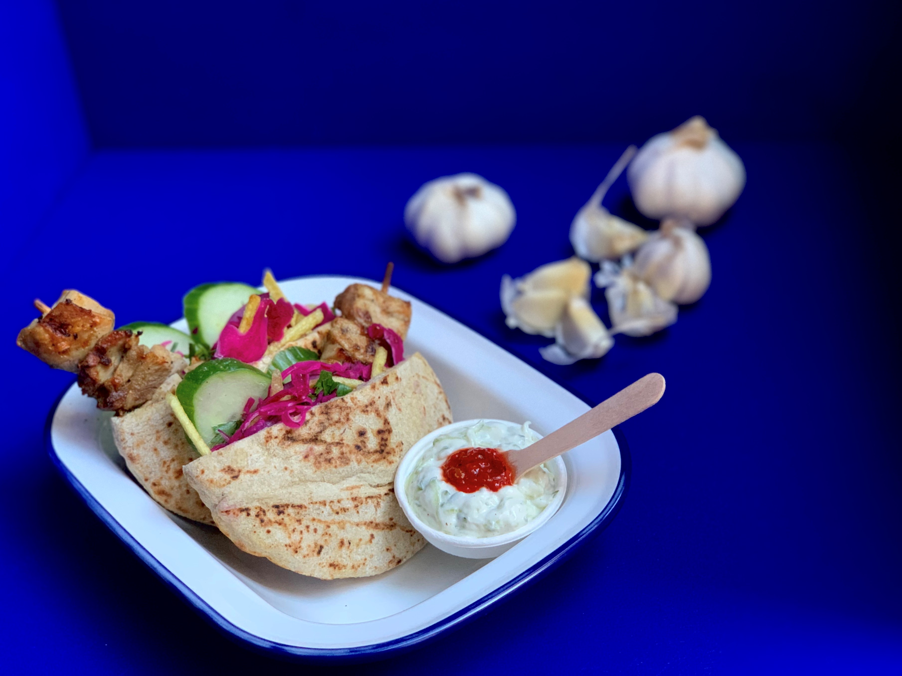 De pita souflaki van Ftou.