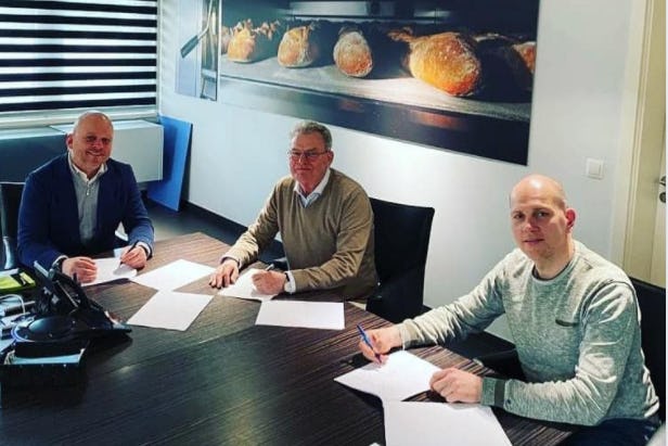 De bevestiging van de overname. Foto: fb