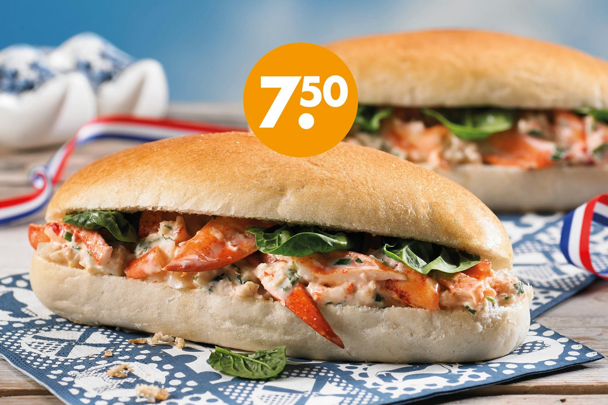 Het broodje kreeft is tijdelijk te koop bij Shell.