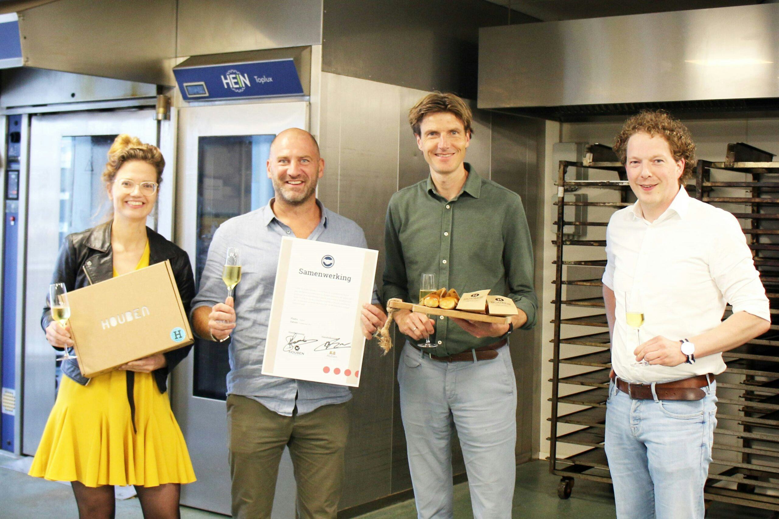 Van links naar rechts: Rian Bouwmans, Bart Houben, Drees Peter van den Bosch en Joost Berkel. Foto: Houben