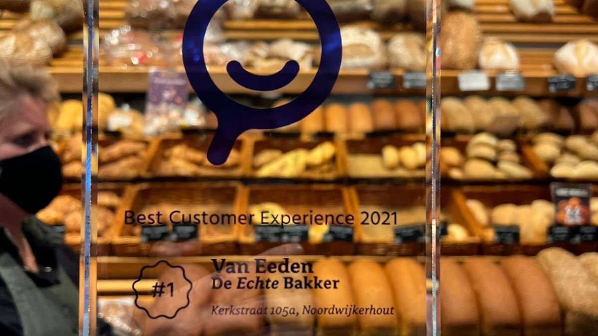 Ook onder haar eigen leden houdt het Echte Bakkersgilde klantbelevingscompetities om het niveau hoog te houden. In 2021 won EB Van Eeden. Foto: EB