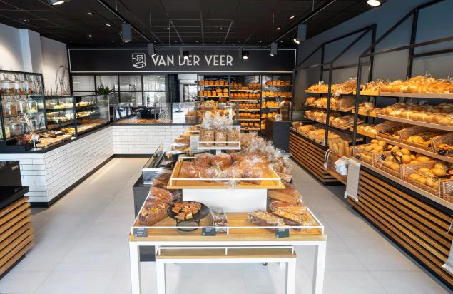 Op alle plaatsen in de winkel is wat te beleven of te zien. Zoals hier bij bakkerij Van der Veer (Ede/Barneveld).