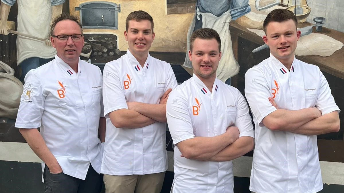Het Nederlands BoulangerieTeam met van links naar recht: Wietse Schiere , Bas Goossen, Gerrit Huckriede en Roy Schepers.