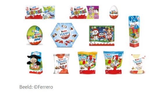 Ferrero haalt chocolade uit de schappen vanwege salmonella