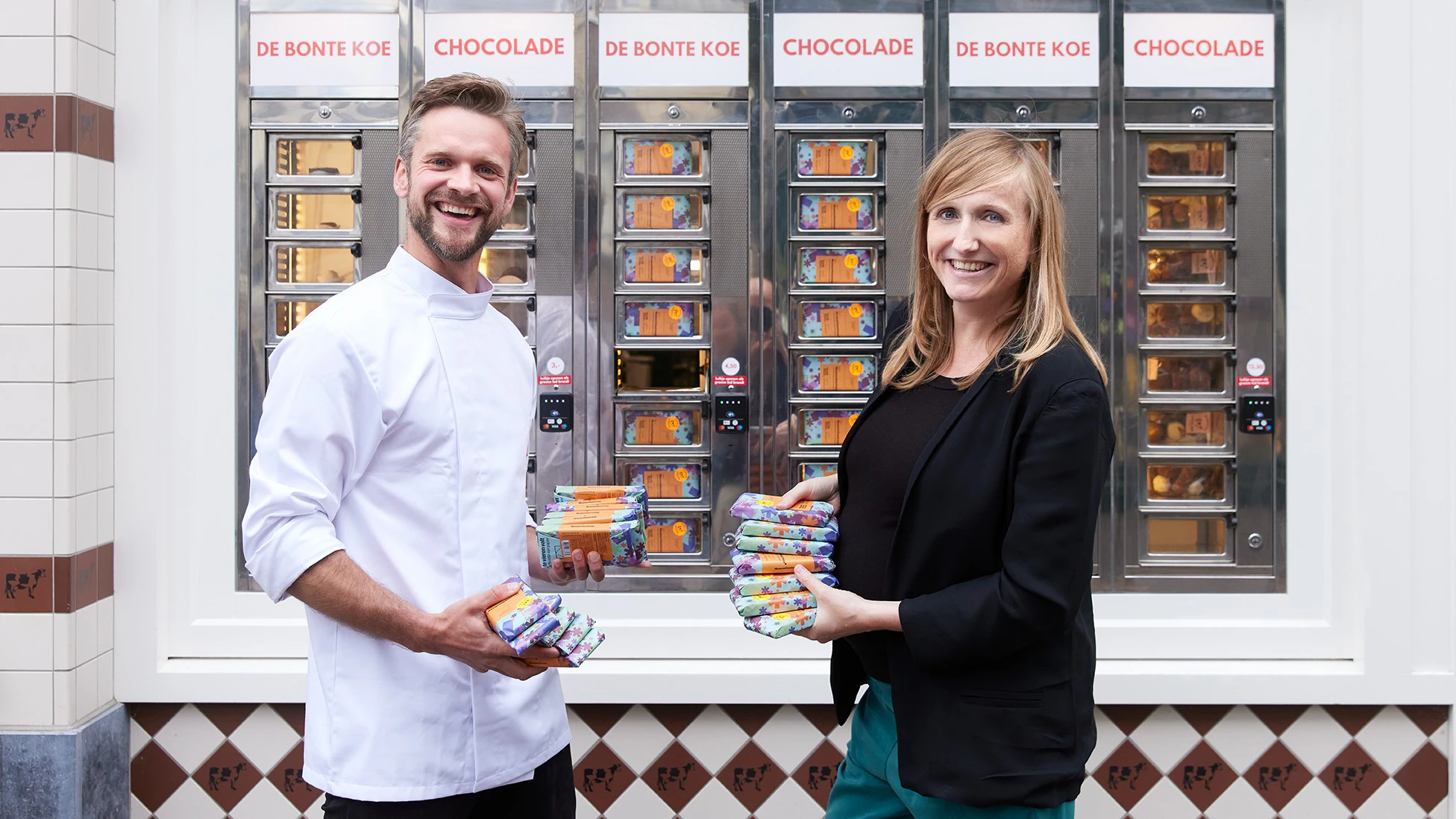 Museumdirecteur Anne de Haij en Connor Klein, directeur van De Bonte Koe. Foto: Aad Hoogendoorn