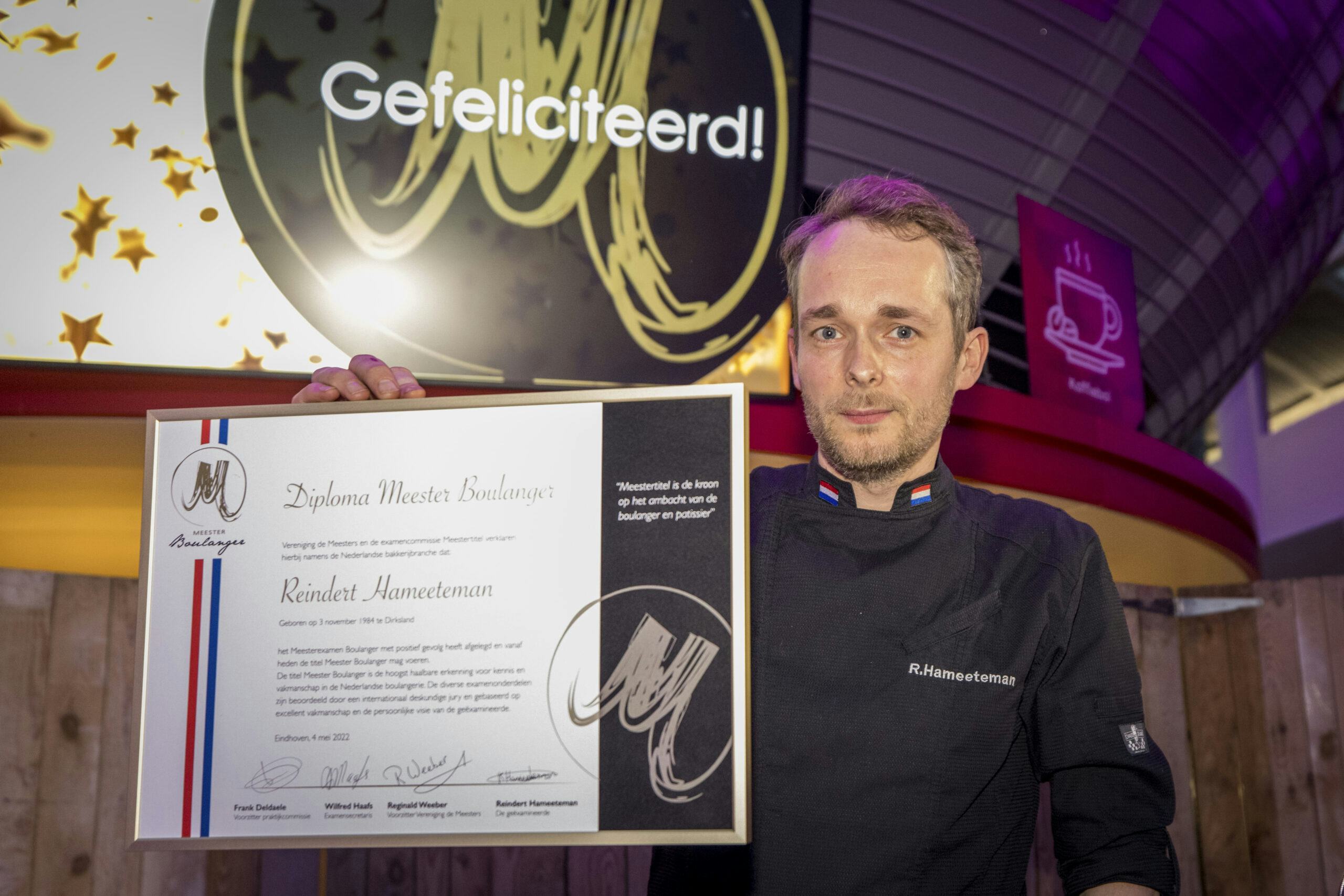 Reindert Hameeteman sleept in 2022 de titel Meester Boulanger in de wacht.