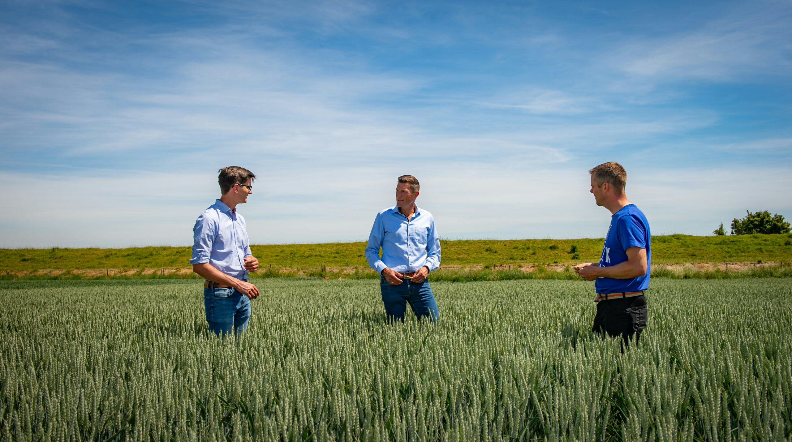 Boer, graancollecteur en molenaar werken samen in het project Nedertarwe.
Foto's: Royal Koopmans