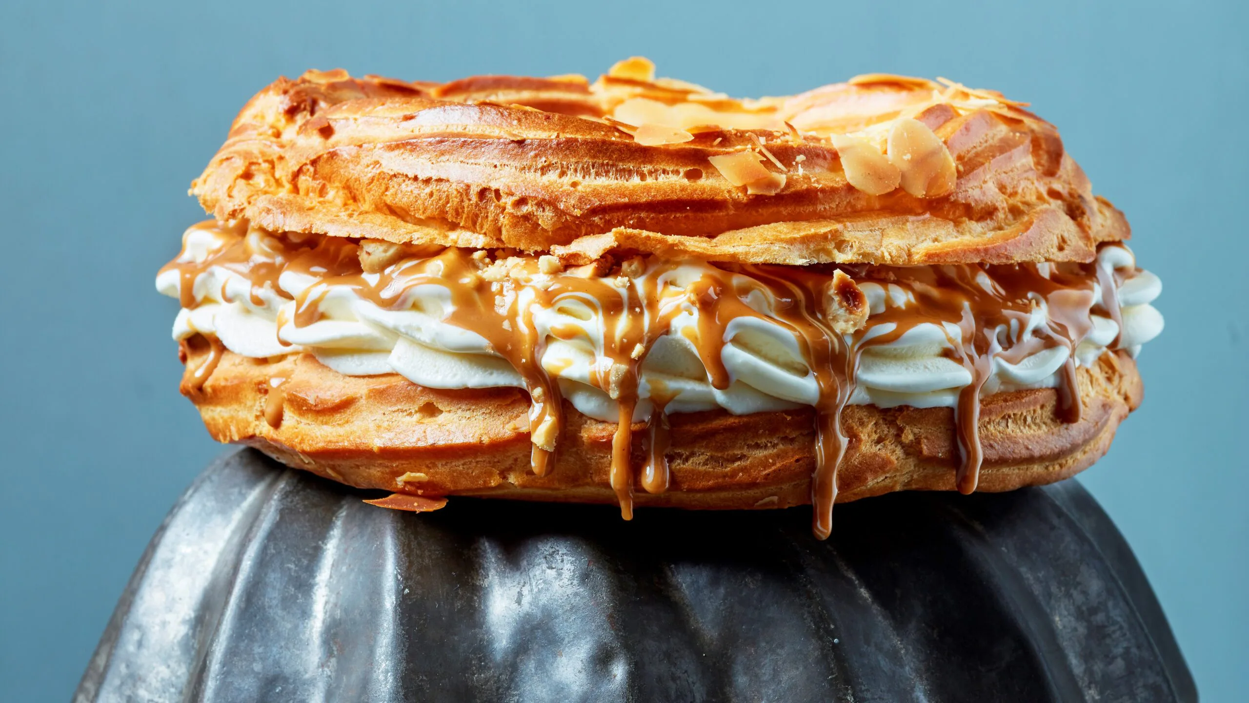 Paris Brest: soes en ijs gecombineerd.
Foto: Hidde de Brabander