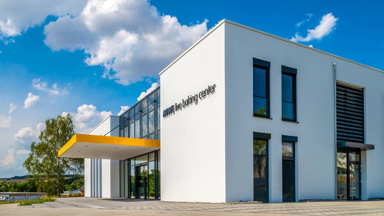 Het MIWE live baking center in Arnstein.