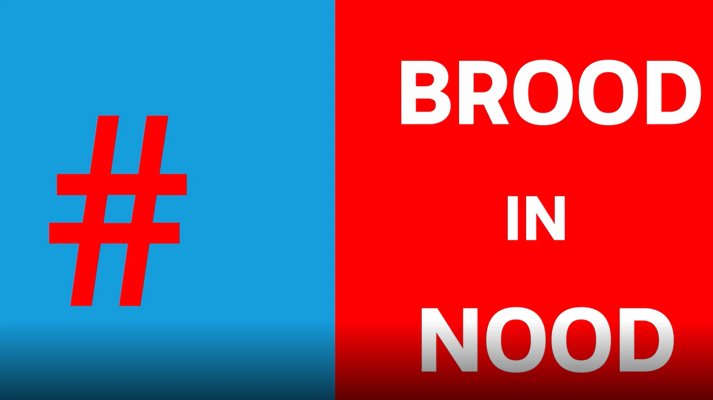 Het logo van #Broodinnood.