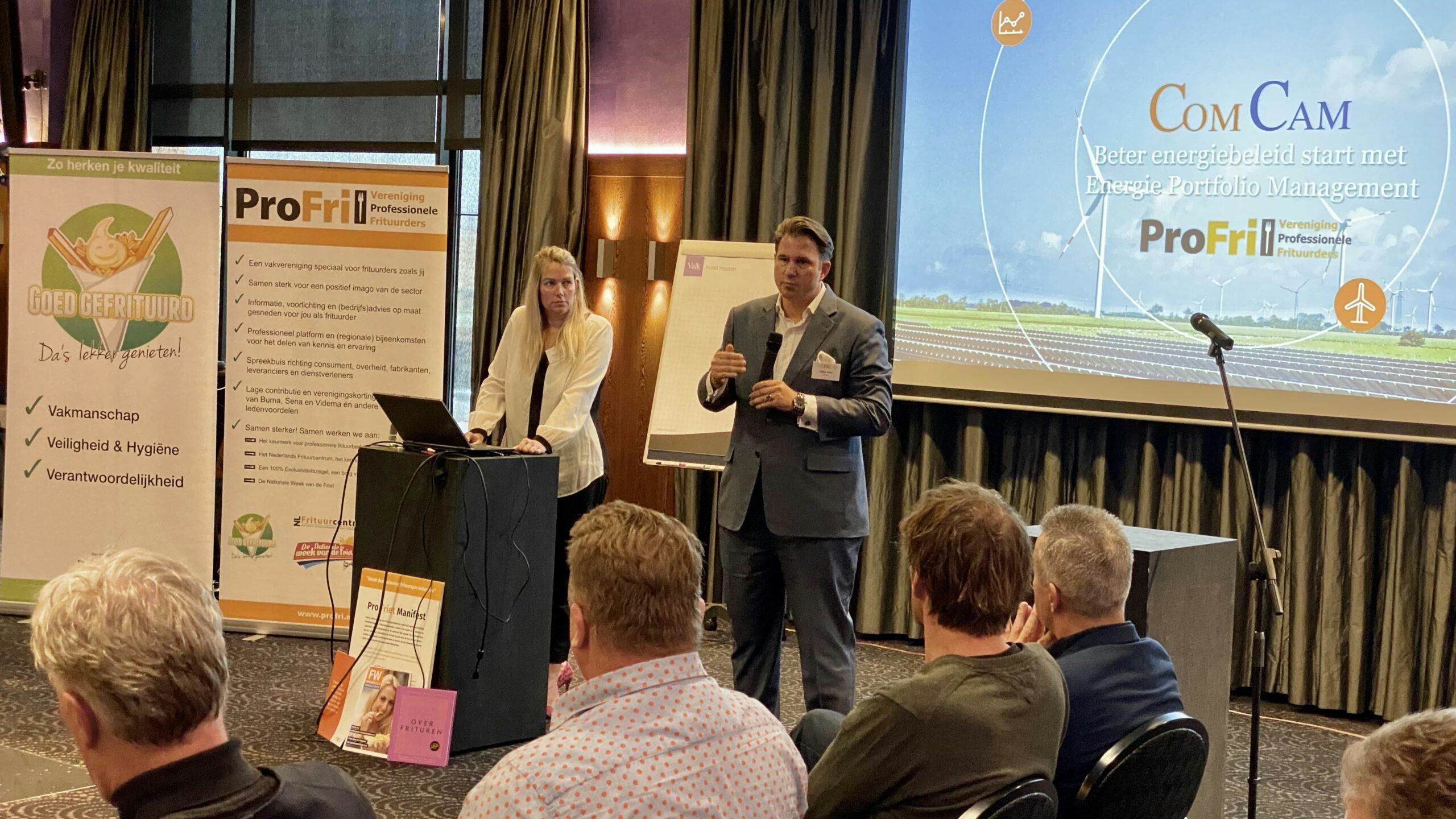 Bekendmaking van de nieuwe energietarieven tijdens de ledenvergadering van ProFri. Foto: Cor Salverius