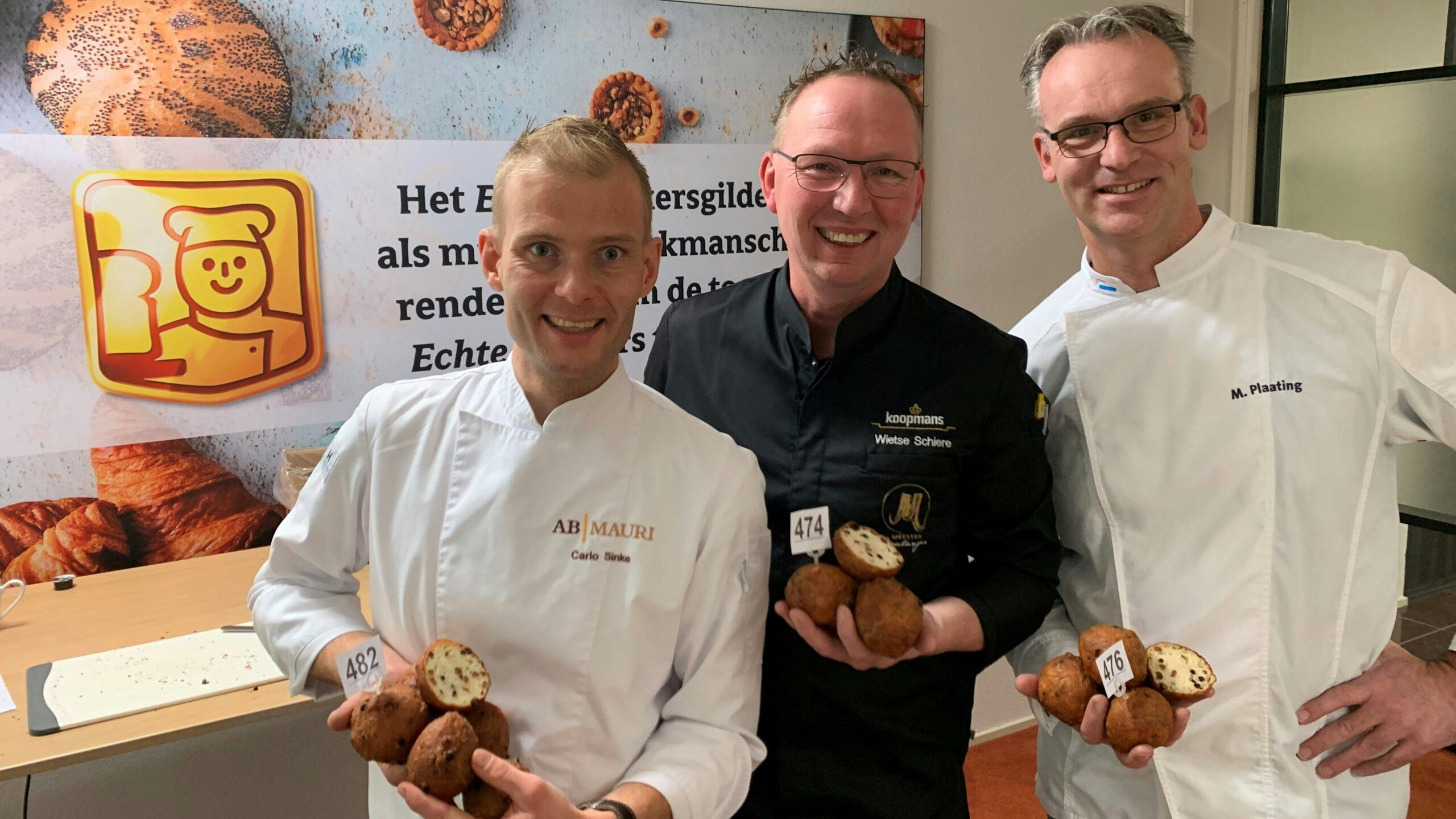 Meesters Boulanger Wietse Schiere (Royal Koopmans) en Mark Plaating (Zeelandia) en productontwikkelaar Carlo Sinke (AB Mauri)  vormden de jury.