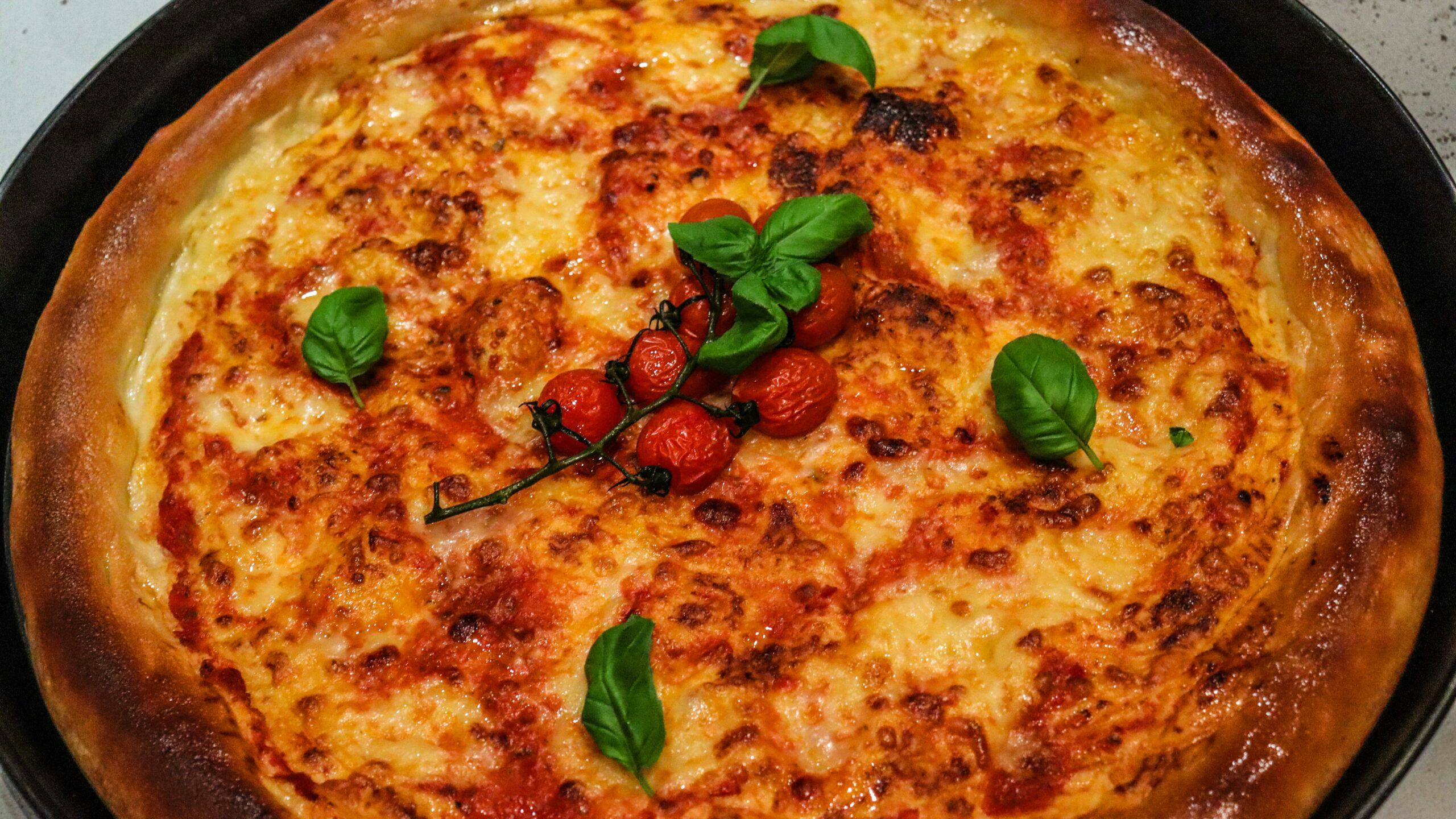 De traditionele pizza margherita.