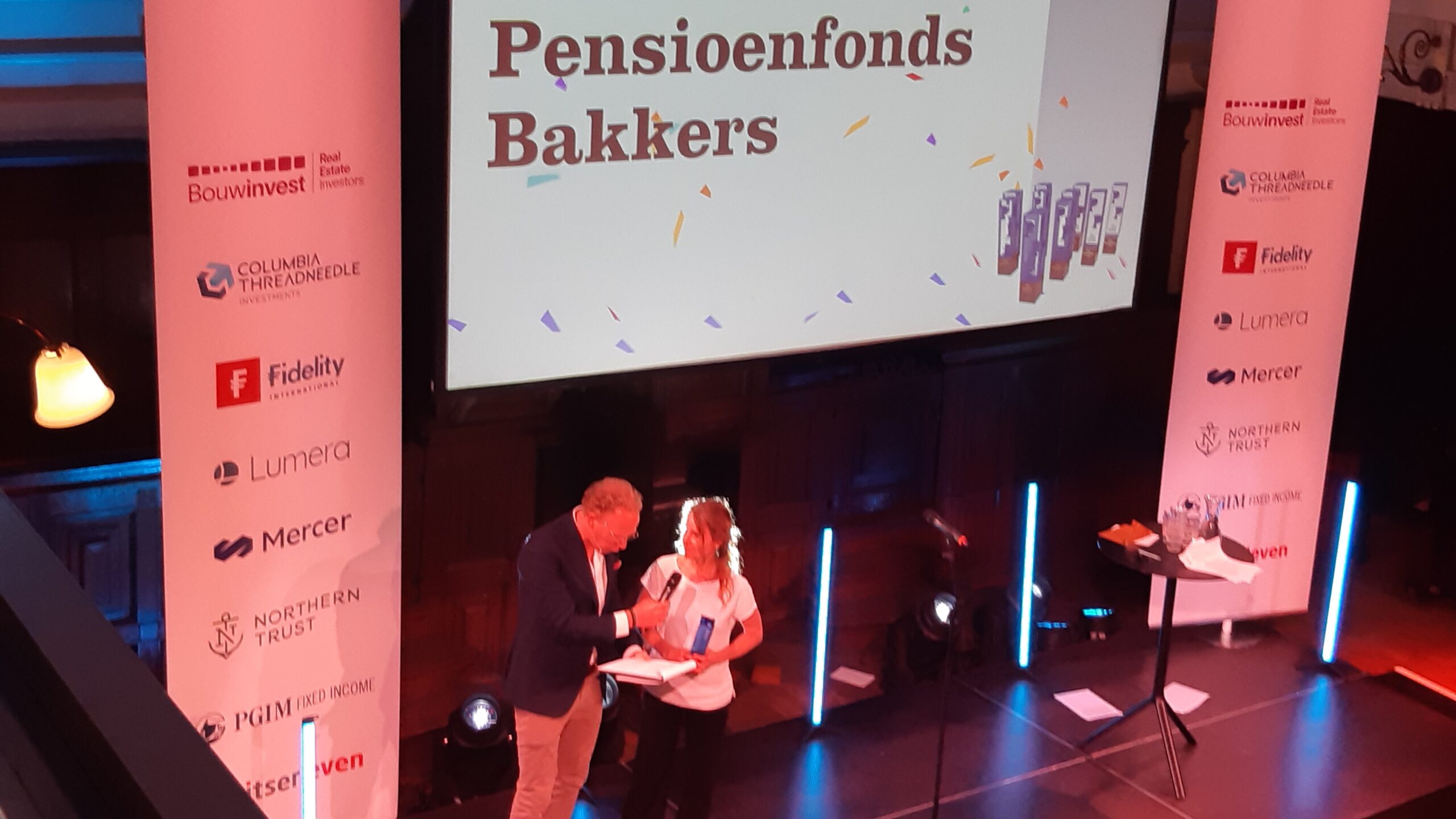 Prijsuitreiking van de Pensioen Pro Award.