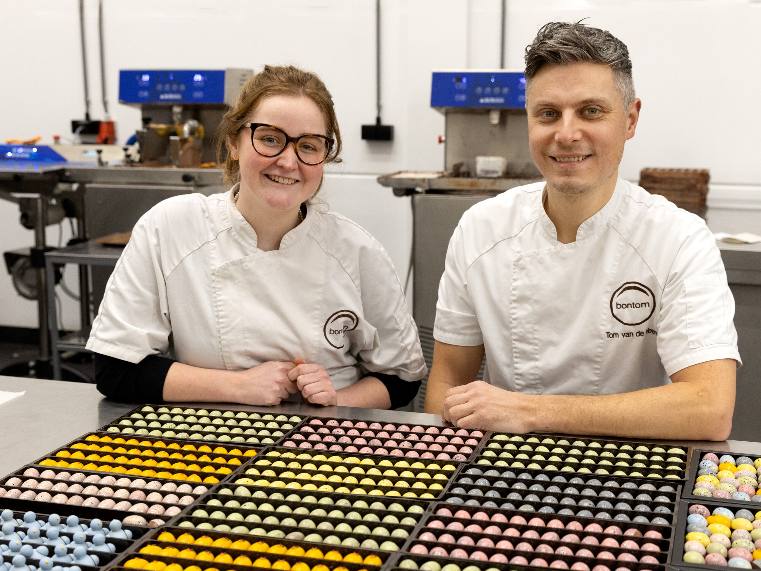 Noa Vlemmix en haar werkgever (en coach) Tom van de Veen. Foto: bontom