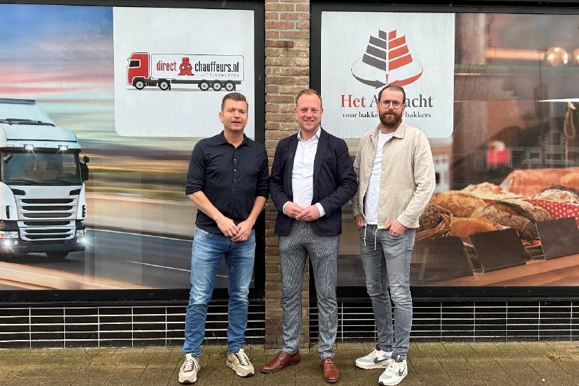 De drie partijen die bij de overname betrokken zijn, vlnr: Henk ten Napel, Richard Philips en Gert-Jan ten Napel.