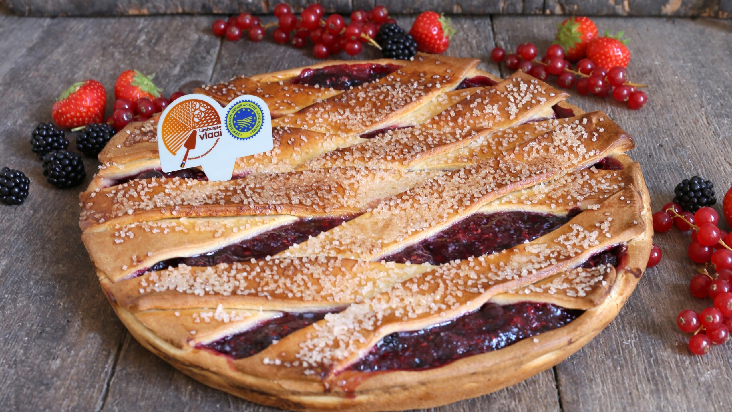 De echte Limburgse vla, met keurmerk. Foto: Bisschopsmolen