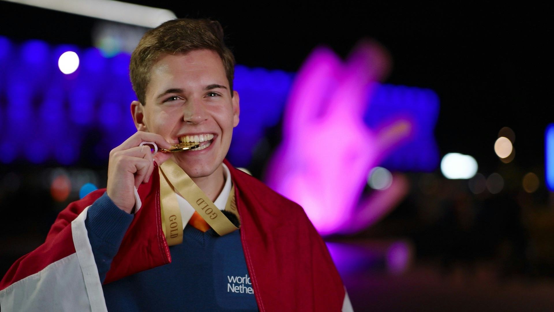 Wouter Kamphorst sleept eerste plek binnen tijdens EuroSkills 2025. Foto: Deltion