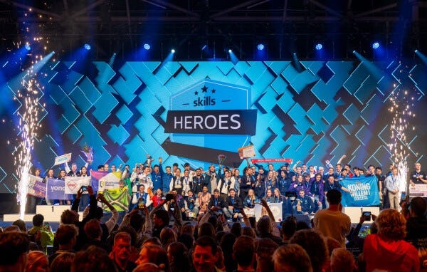 De winnaars van Skills Heroes tijdens Skills The Finals. Foto: Skills