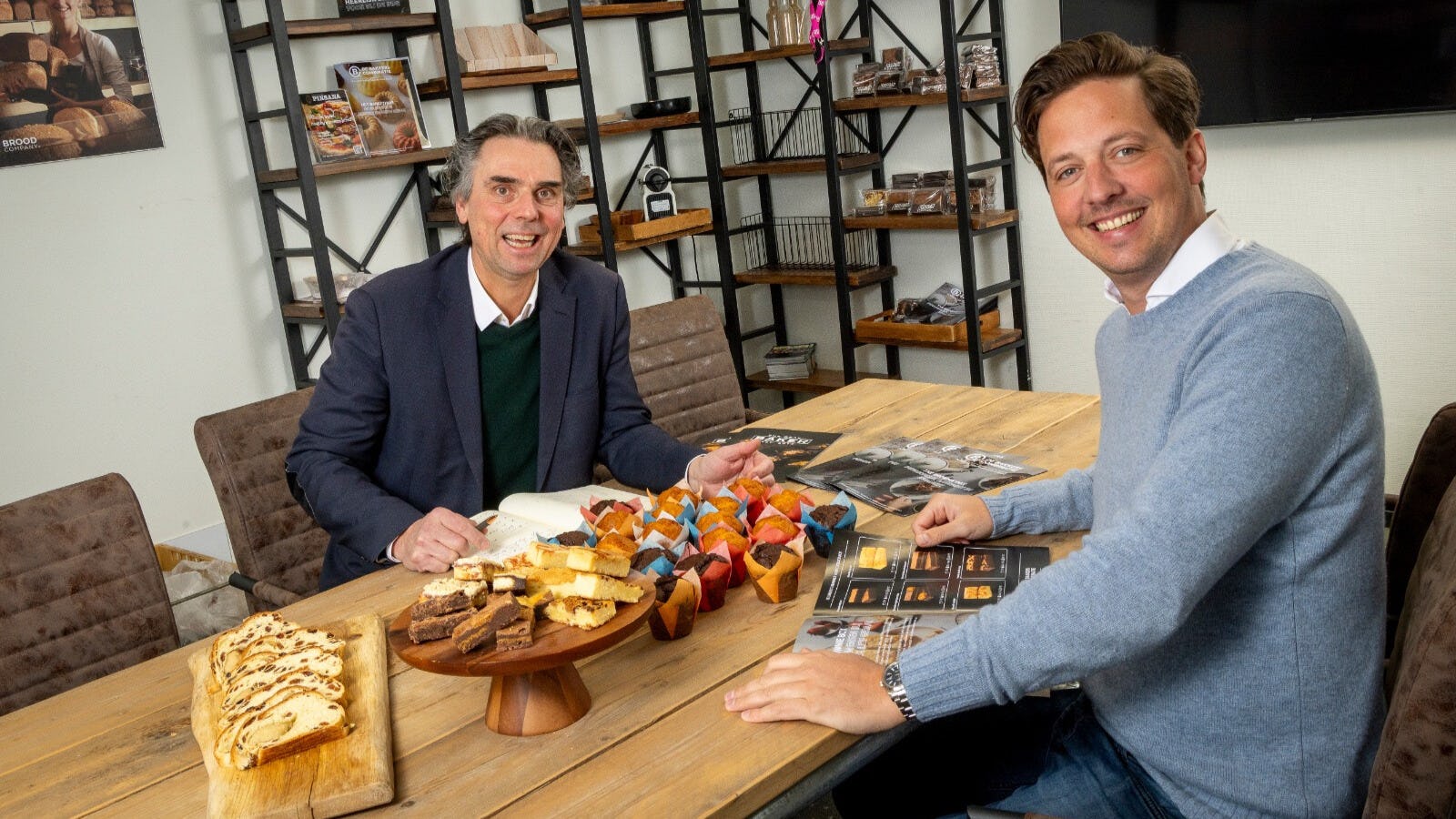 Patrick Tissen (links) van De Bakkers Combinatie en Djordi te Nijenhuis van The Brownie Box. Foto: Koos Groenewold